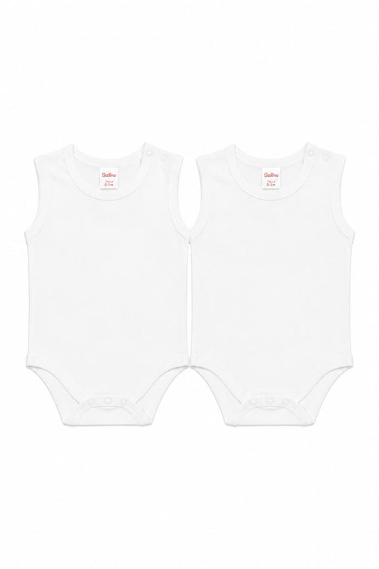 Stellina Set 2 Bodys sin Manga Blancos