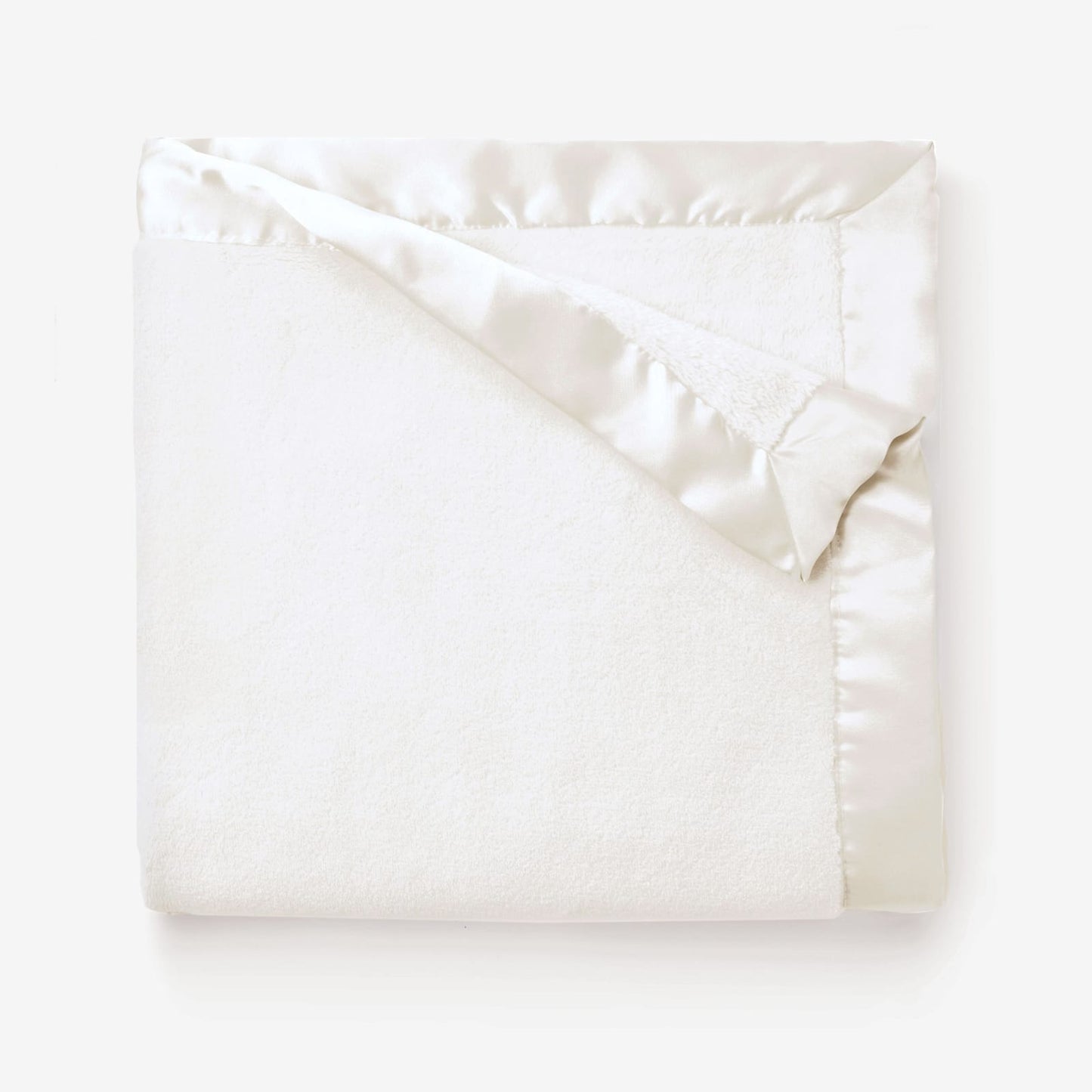Elegant Baby Satin Trim Flannel Fleece Blanket