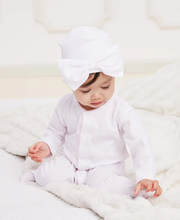 Kissy Kissy New Kissy Dots Print Footie White/Pink