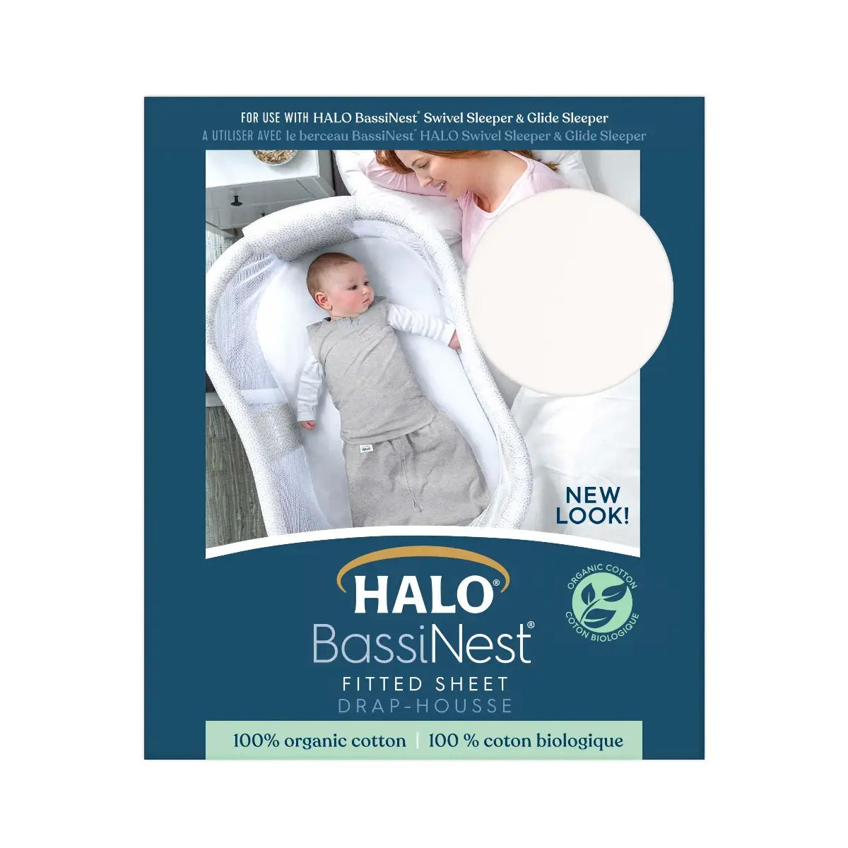 Halo White Bassinest Fitted Sheet