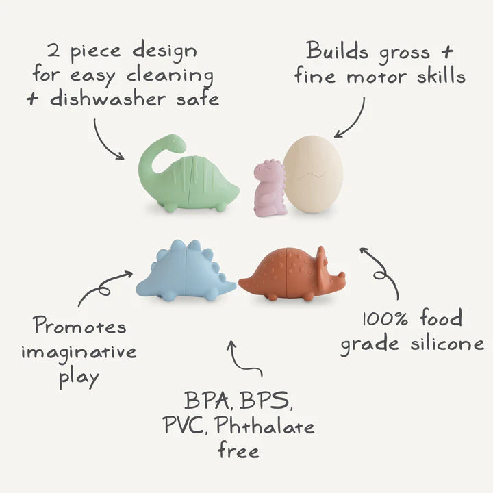 Mushie Mold Free Bath Play Set - 4 Pack