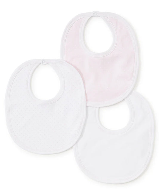Kissy Sets 3 Pack Bibs w/ Tulle Bag Pink