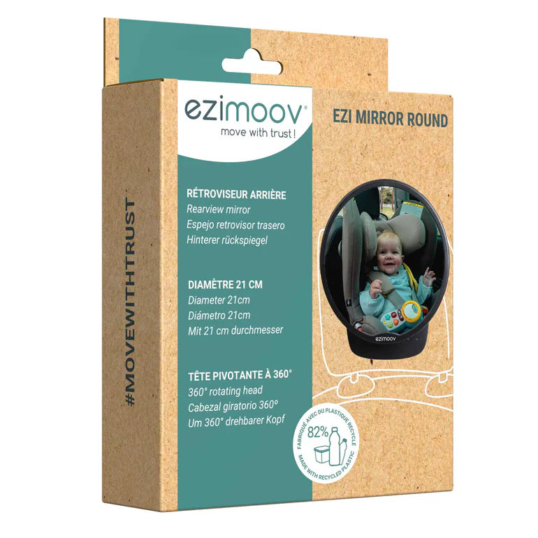 Ezimoov Round Rear Facing Car Seat Mirror - Eco-Friendly