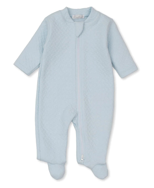 Kissy Kissy Classic Jacquar-Jacquard Footie w/ Zip