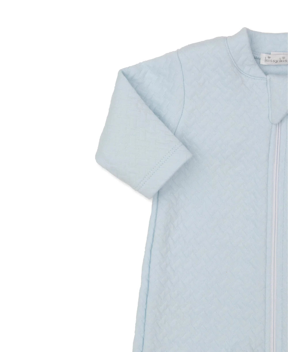 Kissy Kissy Classic Jacquar-Jacquard Footie w/ Zip