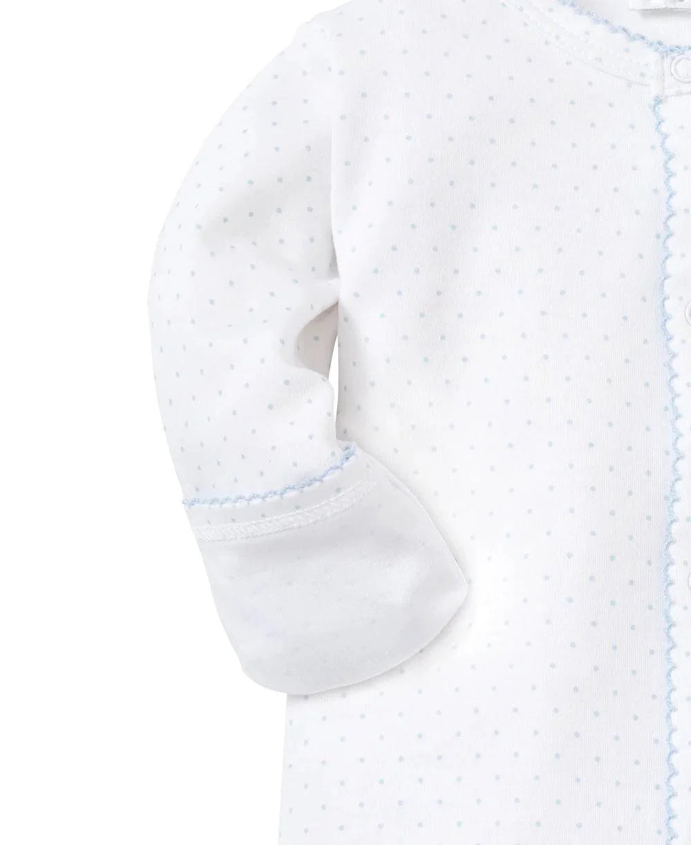 Kissy Kissy New Kissy Dots Print Footie White/Blue