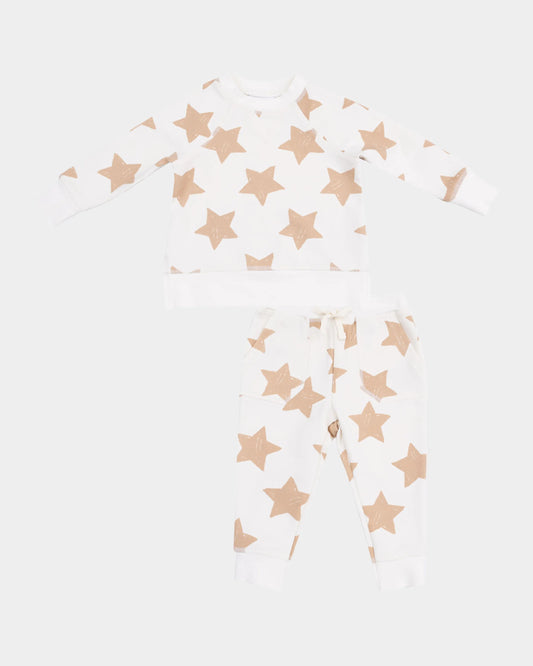 Angel Dear French Terry - Stars - Raglan Sweatshirt Jogger Set