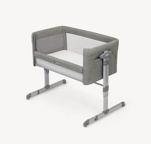 Joie Roomie Bedside Crib Gray Flannel