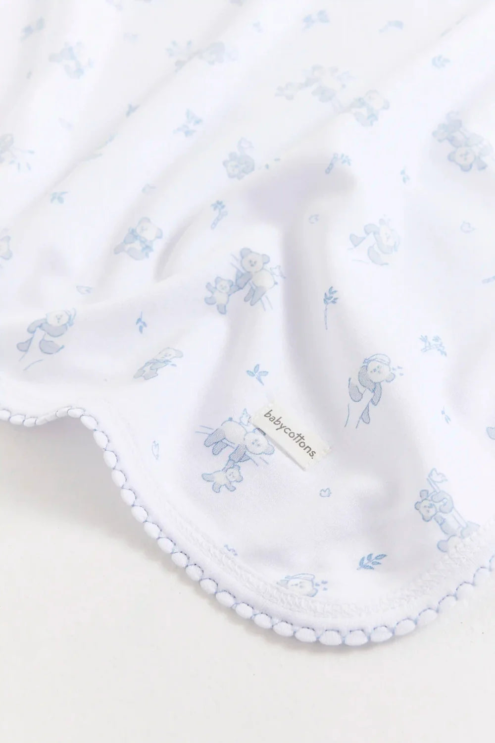 Babycottons Manta Chica Little Panda Blue