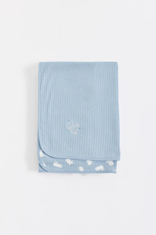 Babycottons Manta Chica Hoppers Blue