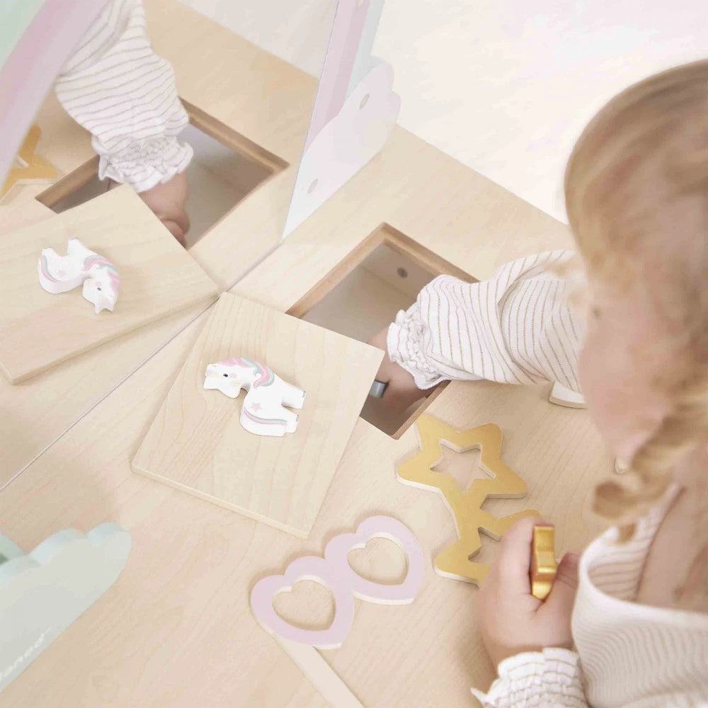 Janod Unicorn Wooden Dressing Table and Accessories
