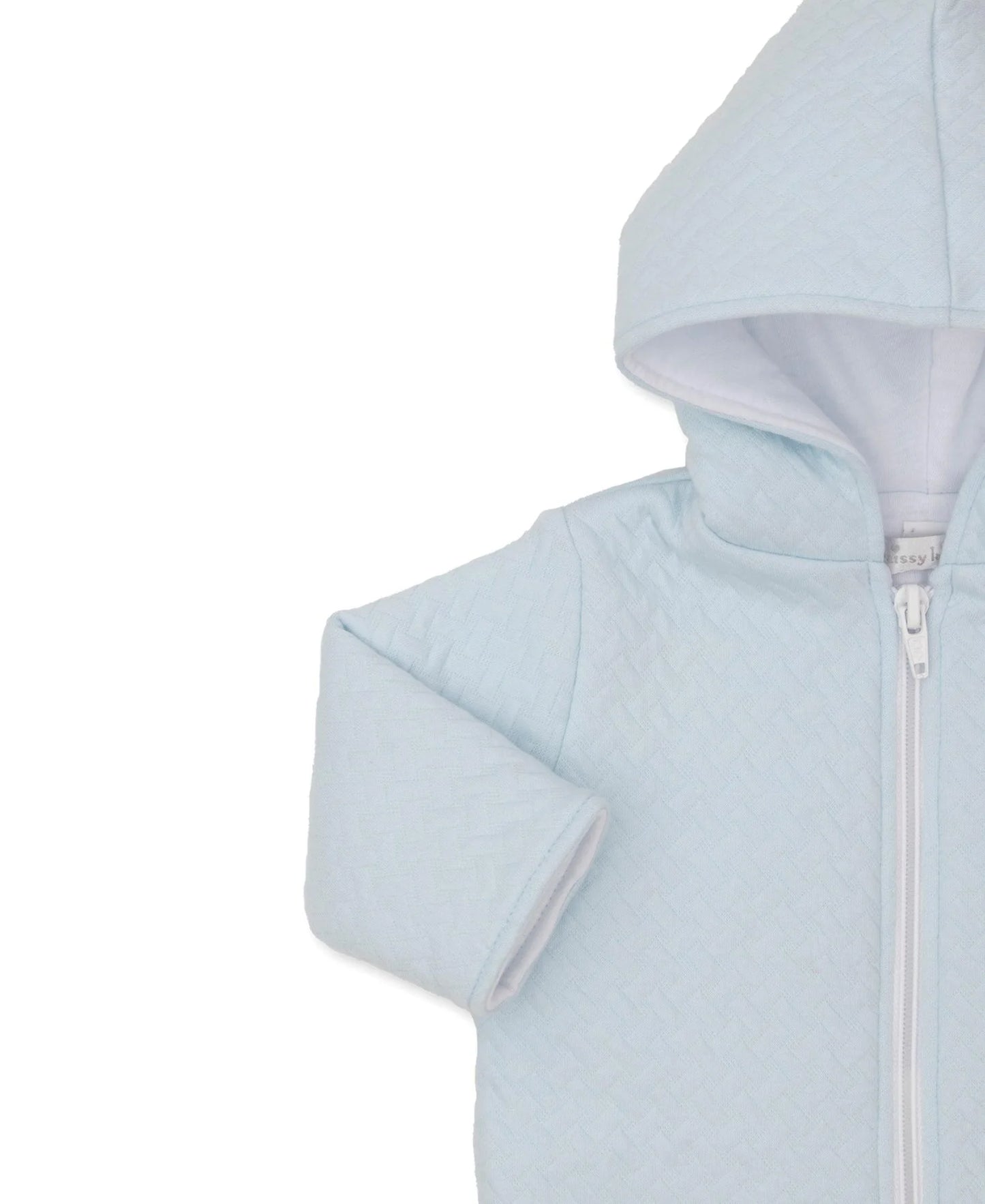 Kissy Kissy Classic Jacquar-Jacquard Padded Zip Jack Blue