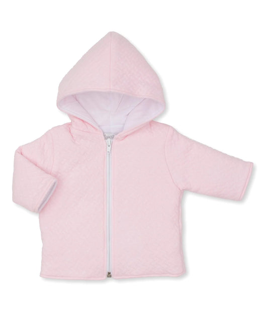 Kissy Kissy Classic Jacquar-Jacquard Padded Zip Jack Pink