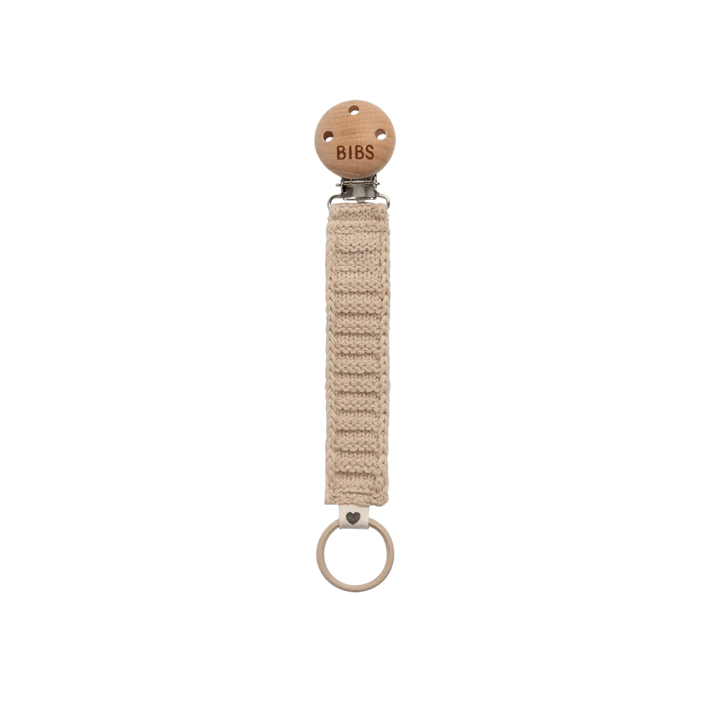 BIBS Pacifier Clip Knitted