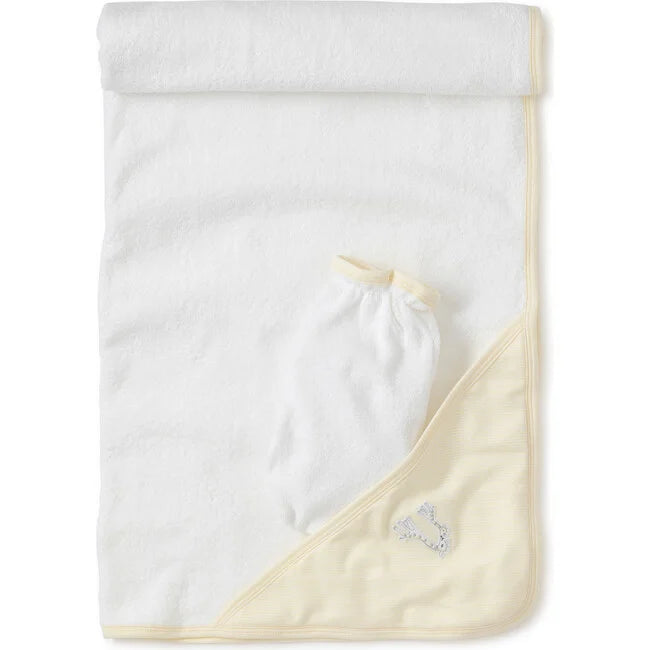 Kissy Kissy Giraffe Generations Stripe Towel w/Mitt