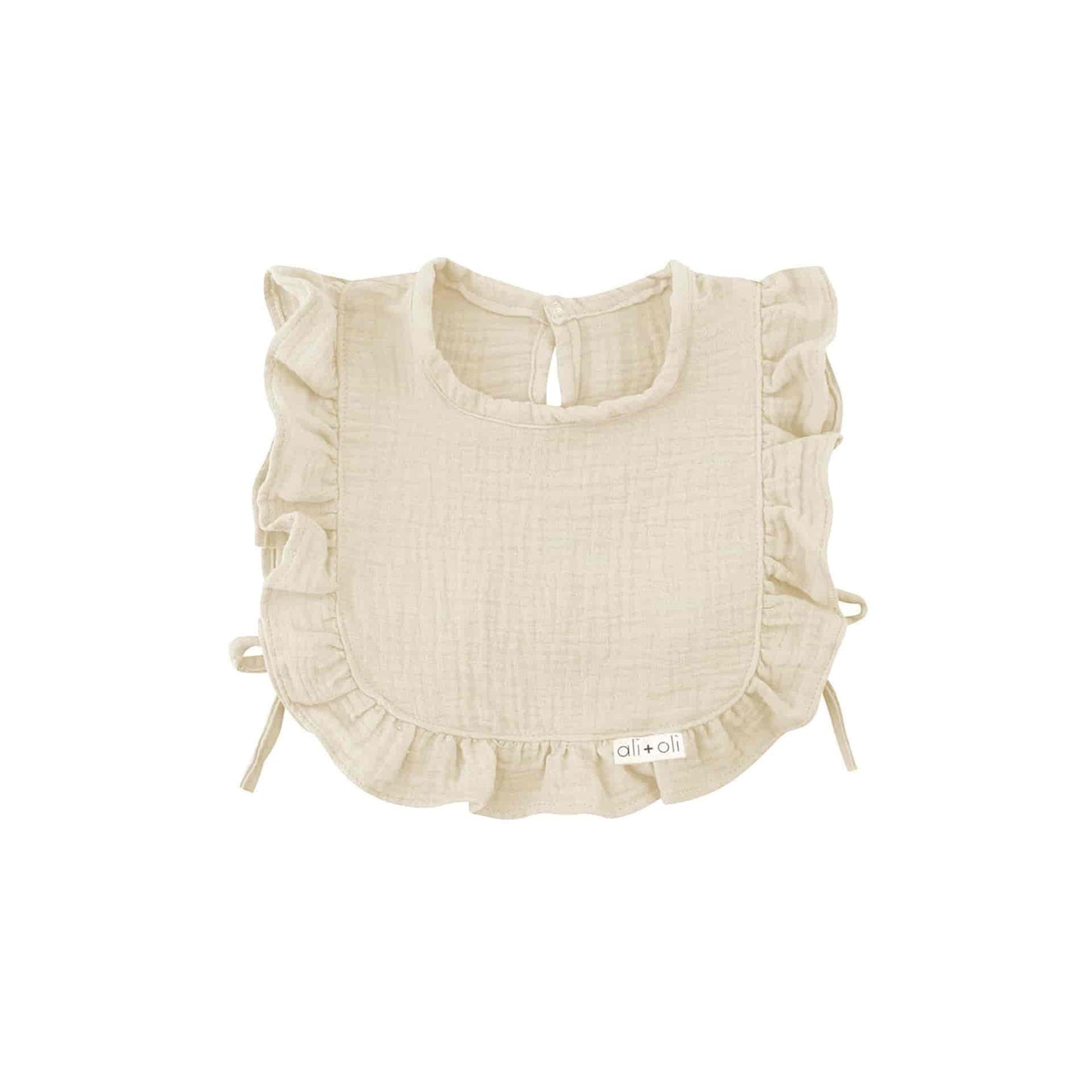 Ali+Oli Muslin Cotton Ruffle Baby Bib