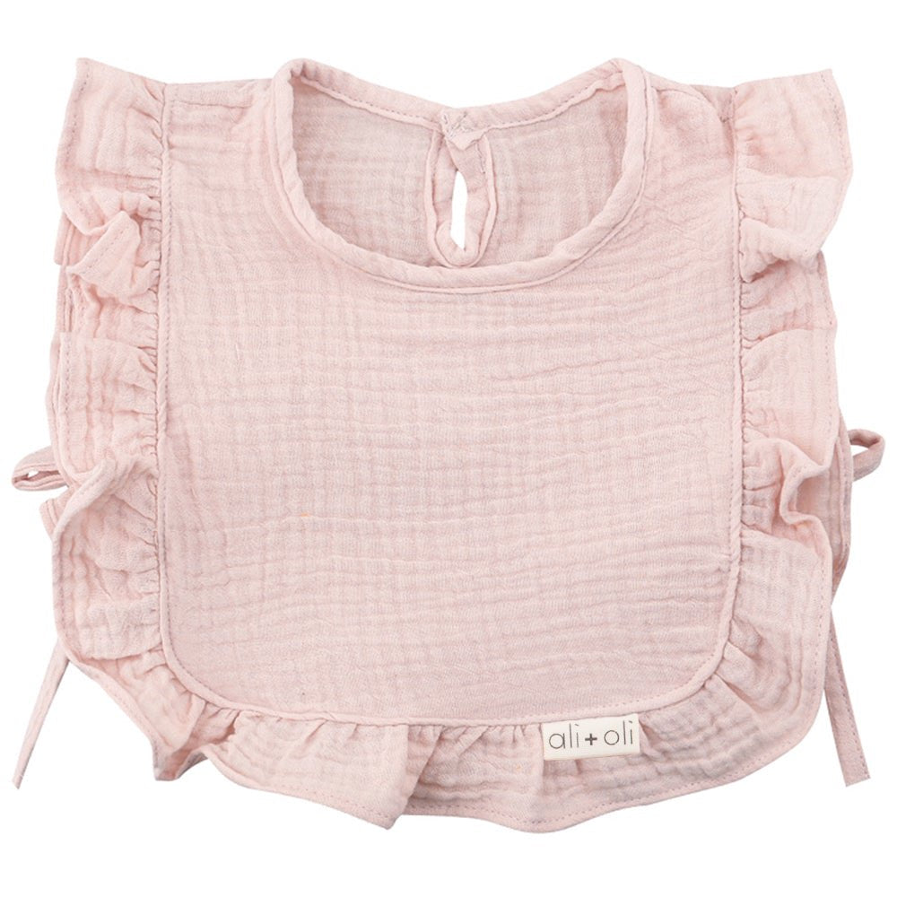 Ali+Oli Muslin Cotton Ruffle Baby Bib