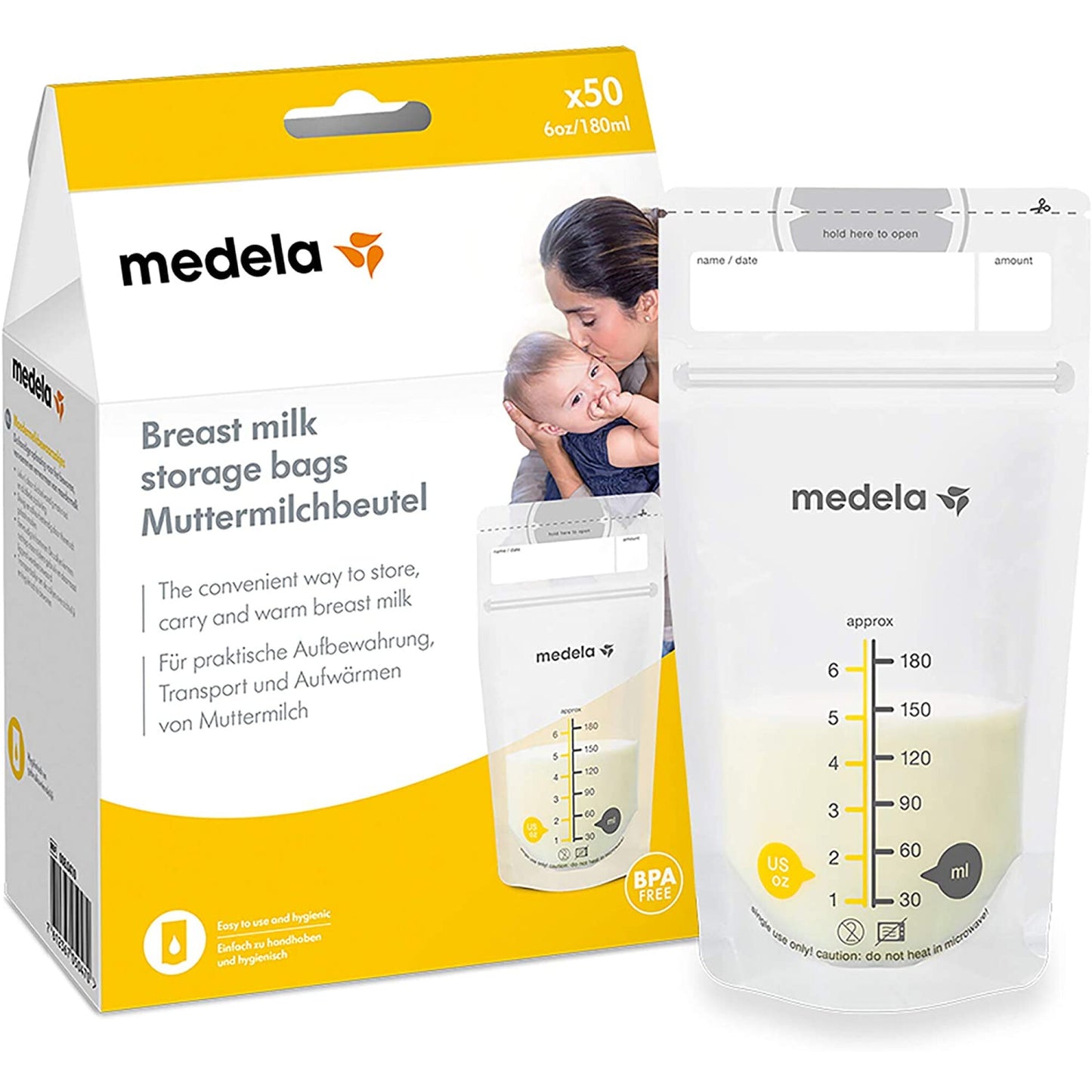 Medela Bolsas para Almacenar Leche Materna 50 Unidades