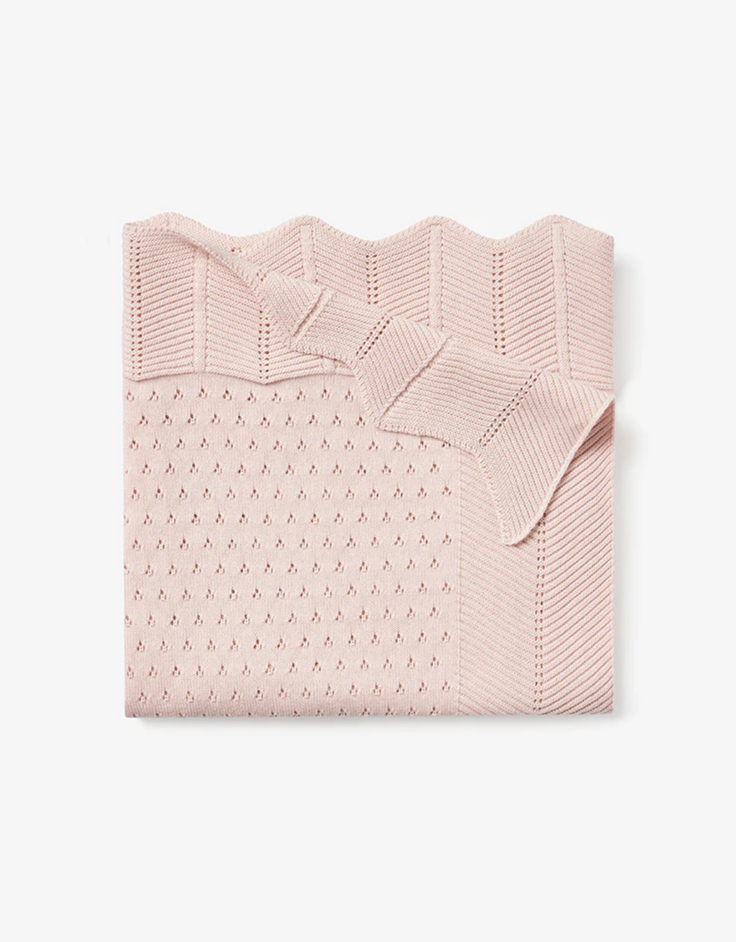 Elegant Baby Blanket Pointelle Pink 30x40