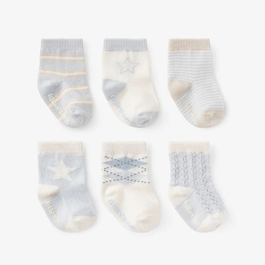 Elegant Baby Socks 6 Pack 0-12M