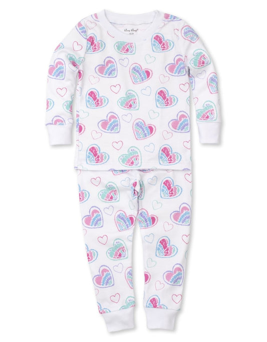 KISSY KISSY PJs Tie Dye Hea Pajama Set